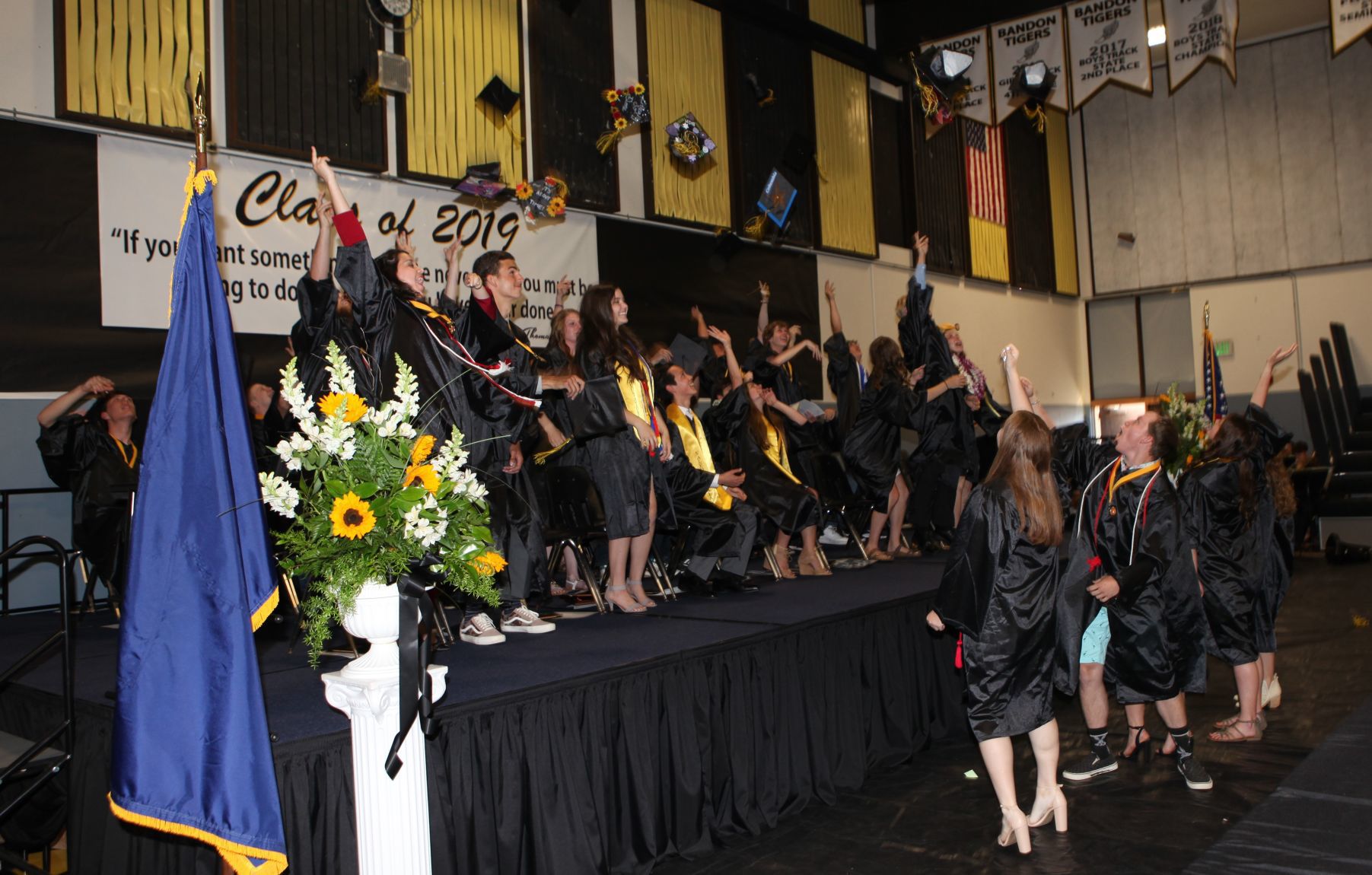 BHS Class of 2019 - throwing caps